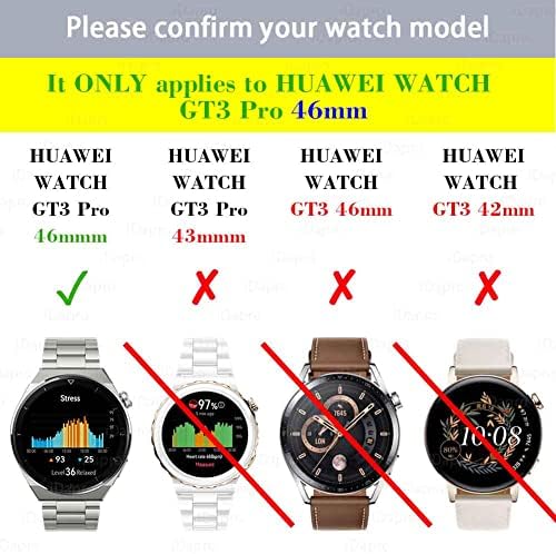 מגן מסך idapro עבור Huawei Watch GT3 Pro GT 3 Pro 46 MM Smartwatch [4 חבילה] מזג זכוכית מחוסמת אנטי-סקרט התקנה